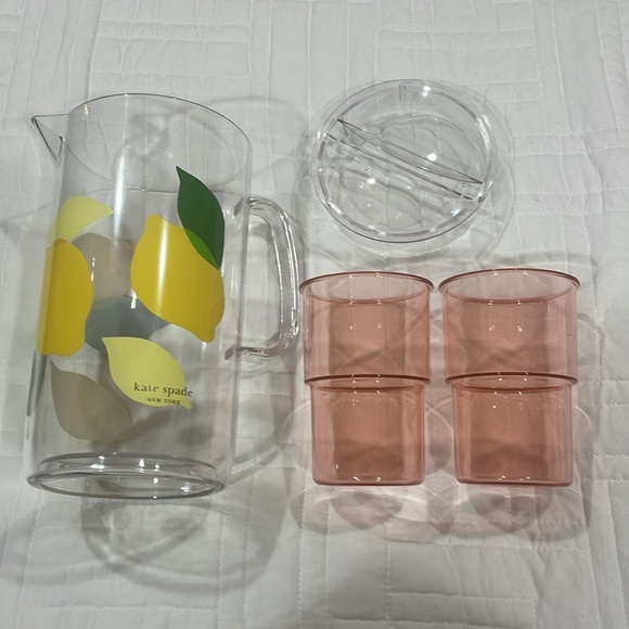 Kate Spade Lemon Pitcher with Glasses 🍋 - Picture 5 of 6